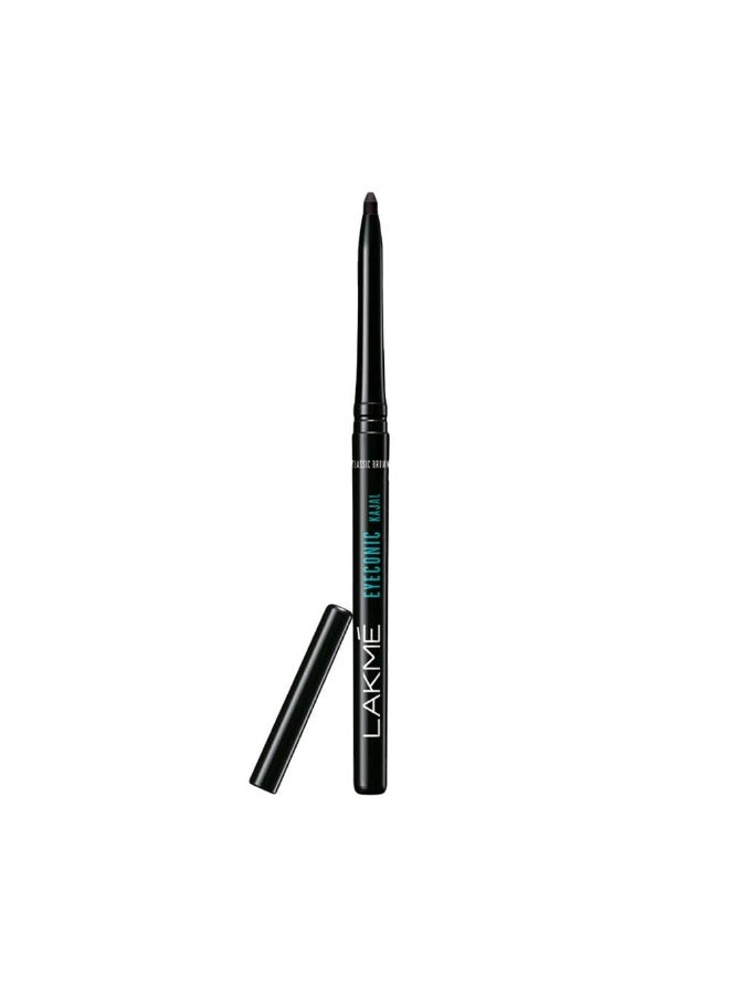 Lakme Eyeconic Kajal, Black Matte Finish, Water Proof, Smudge Proof, Lasts Upto 22 Hrs, 0.35 G - Image 1